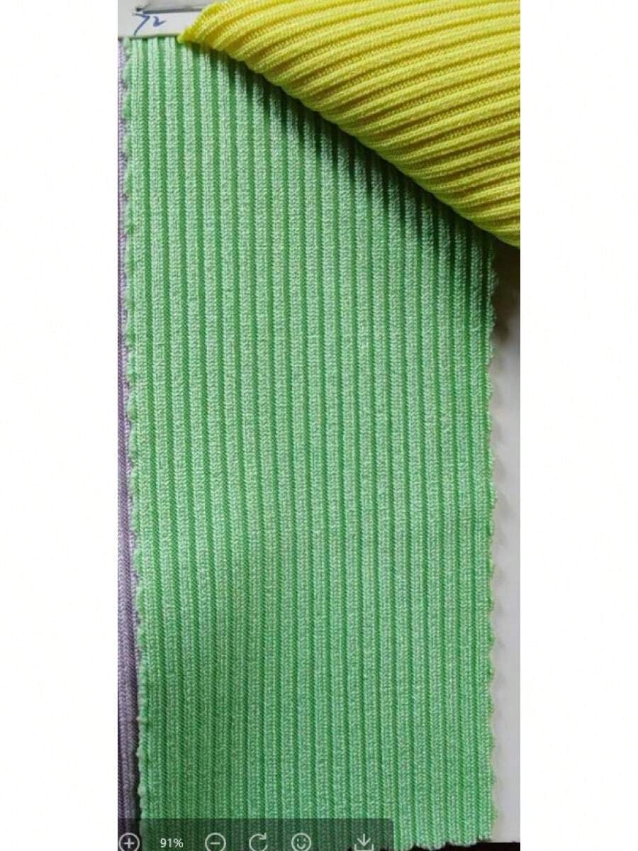Traje Casual de Moda en Color Sólido de Punto Acanalado para Otoño 2026 - 72# Verde claro - Ver 1