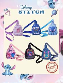 Disney Túi đeo hông mini, túi đeo ngực thời trang cho trẻ em, ví cho bé gái, ví đựng tiền xu hình Stitch hoạt hình, túi đeo vai chéo đựng đồ chơi, túi du lịch, quà tặng ngày lễ - Nhiều màu - Xem 2
