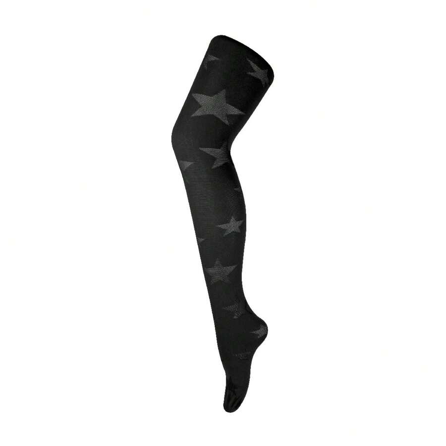 Sock Snob Sock Snob - Ladies Thick Coloured 80 Denier Opaque Patterned Winter Fashion Tights - 星光黑 - 查看 1