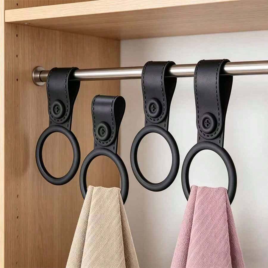 Bộ 2 móc treo khăn và giá treo khăn tay nhà bếp/phòng tắm, không cần khoan, giá đỡ khăn đa năng. Có thể treo chắc chắn trên thanh treo, tay nắm lò nướng hoặc tủ để tránh khăn bị rối hoặc trượt, rất lý tưởng để giữ cho nhà bếp và phòng tắm sạch sẽ. - Nhiều màu - Xem 1
