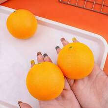 橙子水果挤压慢回弹泥浆减压玩具，模拟蔬菜减压 - 彩色 - 查看 6