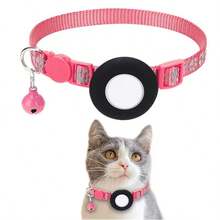 Reflective Collar With Bell Compatible With Apple AirTag Tracker Locator Protective Case Cat Neck Collar - Multicolor - View 16