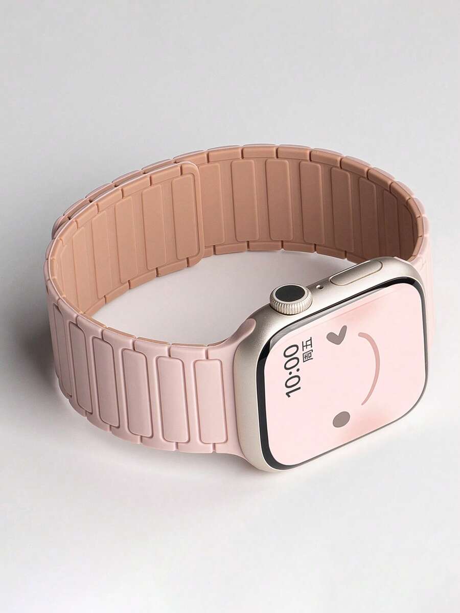 1条磁性硅胶表带，兼容 44mm、45mm、49mm、46mm、42mm、41mm、40mm、38mm，男女通用，单圈表带，硅胶表带，适用于 Series 11、10、9、8、7、6、5、4、3、SE、2代、Ultra。