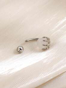 14G 316L 不锈钢低过敏性肚脐环套装，镶嵌水钻、猫眼、珍珠、心形设计，性感沙滩比基尼身体饰品，送给女朋友的礼物 - 彩色 - 查看 8