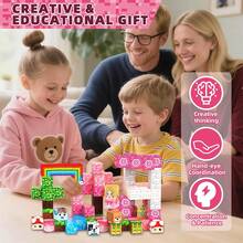 Bloques de construcción magnéticos del Bosque de Sakura (98-298 piezas), regalo de vacaciones para niños, disponibles en múltiples tamaños para construir escenas de Sakura y juguetes de aventura de primavera - Multicolor - Ver 5