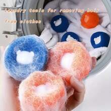 10pcs/5pcs Reusable Pet Hair Remover Balls - Clothing And Washing Machine Hair Catcher, Automatic Hair Filter With Blue And Orange Design, Cat Hair And Fur Filter, Active Hair Catcher - Lint Remover - View 2