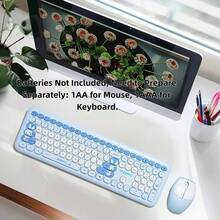 Mofii 666PRO 2.4G Wireless Keyboard And Mouse Set, Ergonomic Design, Plug And Play USB Connection, Fashionable And Cute Appearance, Silent And Comfortable. Batteries Not Included, Requires 1 AA Battery For Mouse And 1 AAA Battery For Keyboard Separately. - 查看 9