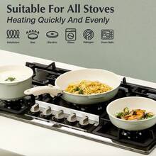 17pcs Pots And Pan Set, Nonstick Cookware Set Detachable Handle, Induction Kitchen Cookware Sets Non Stick With Removable Handle, RV Cookware Set, Green - 17PCS - View 5