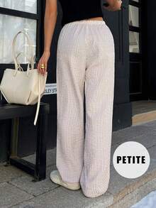 Quần ống rộng kẻ caro hồng phong cách Bohemian dành cho nữ | Thiết kế thắt eo | Thích hợp cho Ngày Valentine, Lễ hội âm nhạc, Ngày hội đua ngựa và Kỳ nghỉ biển, Xuân/Hè 2026, Chiều dài ống quần vừa vặn với người thấp bé - Màu Hồng baby - Xem 2