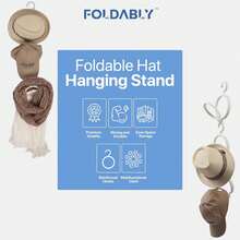 3-Tier Foldable Hanging Hooks, Compact No Installation Required, Perfect For Living Room, Bedroom, Closet, Hats And Other Home Organization - Multicolor - View 8
