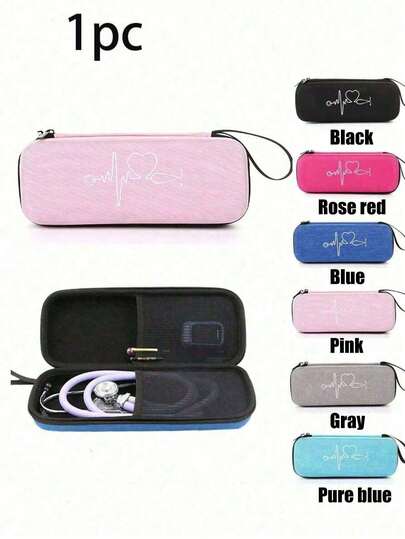 1pc Stethoscope Storage Kit, Travel Carrying Case Portable Stethoscope Storage Box Multifunctional Portable Bag, EVA Bag, Stethoscope Cloth Box, Household Anti-Fall EVA First Aid Kit,Hard Stethoscope Case, EVA Stethoscope Storage Bag With Zipper Closure Portable Hard Carrying Case For Nurse Accessories No Tool Included(Slight Color Difference In Purple Light)