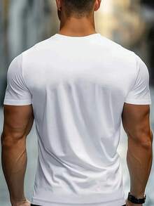 Unisex Size. Women's Plus Size Summer Cotton T-Shirt. Stylish And Modern Short-Sleeve T-Shirt Features An Inverted Digital Spider Design, Perfect For Casual Wear With A Bit Of Stretch For Outdoor Activities. Sweat-Wicking Material, Soft And Skin-Friendly. Unisex Sizes - 白色 - 查看 3