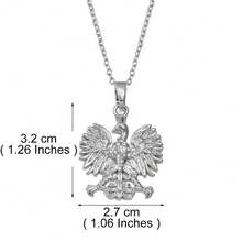 1pc Poland National Emblem Eagle Pendant Necklace, Unisex, Polish Jewelry - Multicolor - View 23