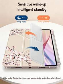 Ayotu 樱花图案平板电脑保护套，兼容 iPad Air 8 (M4) 2026 (11/13 英寸)、Air 11 英寸 M3 2025 / M2 2024、Air 第五代 2022、(A16) 11 英寸第十一代 2025，兼容三星 Galaxy Tab、Kindle Paperwhite 第十二代 2024，透明背壳，时尚图案保护套，具备自动休眠和唤醒功能，气囊保护，适合作为礼物和办公用品。 - 彩色 - 查看 6