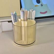 2-Drawer Rotating Desktop Organizer, Pen Holder, Desktop Organizer And Storage Rack With 4 Compartments + Drawers, For Office, Home, And Art Supplies - Multicolor - View 4