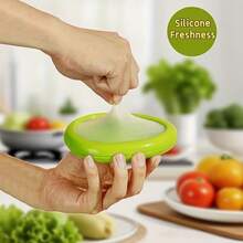 Caja de Frescura para Aguacate y Juego de Almacenamiento de Cebolla, Contenedor de Preservación de Frutas y Verduras de Silicona, Apto para Refrigerador, Contenedor de Frescura Reutilizable, Apto para Tomates, Limones, Ajo, Patatas - Reducir el Desperdicio de Alimentos - Multicolor - Ver 3