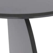 Black Round Side Table, 19.7*19.7in Wood End Table With Geometric Support Legs. 55.12lbs Load Capacity Modern Sofa Table For Living Room Bedroom Office. Easy Clean Easy Assemble Round Coffee Accent Table - Black - View 9