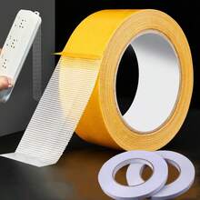 Cinta adhesiva de doble cara de alta resistencia 5000mm-5000mm/Rollo, adecuada para paredes, vidrio y metal, impermeable, adecuada para manualidades, uso interior y exterior, transparente, fuerte adhesión en telas, paneles de yeso y alfombras de madera, cinta multiusos esencial para el hogar - Multicolor - Ver 10