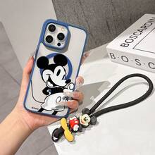 This Disney Mickey Mouse Pattern Lanyard Phone Case Features A Strong Magnetic Closure And Full Coverage Of Acrylic And TPU Material. It's Shockproof, Lightweight, And Suitable For IPhone17/16/11/13/15/15 Plus/15 Pro/15 Pro Max/12/14 Pro Max/11 Pro Max/12 Pro/12 Pro Max/13. It's A Popular Birthday Gift, Business Gift, Durable, Stain-Resistant, And Fingerprint-Resistant New Phone Case For Men And Women. It Also Includes A Mickey Mouse Phone Case And Mickey Mouse Doll Bracelet. Compatible With SamsungGalaxy S20, S21, S22, S23, And S24 Series. It's The Perfect Gift For Friends And Family. This Stylish Phone Case Is Fun, Lightweight, And Durable. IPhone17 Pro Max Phone Case, Minnie Phone Case. - 粉色 - 查看 6