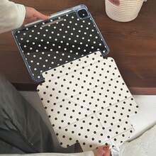 6-Color Polka Dot Acrylic IPad Case, Suitable For IPad 11th Gen, IPad Pro 2025, IPad Air 7/6, 10th Gen, 11 Inch, Cute Design With Pencil Slot, Foldable, Minimalist Korean Style - Multicolor - View 124