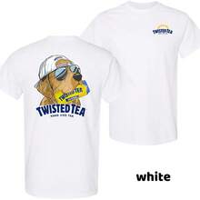Men's Twisted Tea Hunting Dog Tshirt – 2-Sided Graphic Beer Tee, Crewneck Shortsleeve, Casual  Streetwear, Menswear Top, Trending T-Shirt - trắng - Xem 1