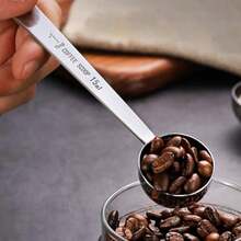 1 muỗng đong cà phê bằng thép không gỉ EIHI, dung tích 15ml, muỗng cán dài, thích hợp dùng cho cà phê, sữa bột, bột. - Bạc - Xem 1