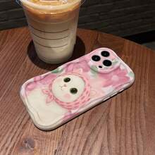 Lindo tema de gato blanco y flores rosas.funda de teléfono Fundas compatibles con ,Apple,VIVO,OPPO,,, y Honor.Fabricadas en silicona TPU,ofrecen protección contra golpes y caídas. - Blanco - Ver 2
