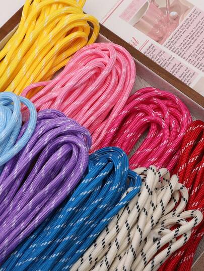 5米/包 彩色编织尼龙绳 5毫米伞绳 耐用编织绳 适用于DIY钥匙扣吊坠 手机腕带 牵引绳 多用途