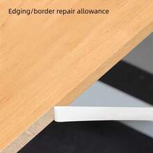 1 Rollo de 10m/393.7in Cenefa decorativa autoadhesiva, con patrón de grano de madera, para muebles, gabinetes, sellado de bordes de armarios - A - Ver 7