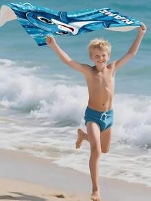 Personalized Children's Beach Towel, Perfect Summer Birthday Gift, Suitable For Various Summer Occasions. Customizable Beach Towel And Accessories, Applicable For Beach, Swimming Pool, Travel, Camping, Yoga And More. - Multicolor - View 6