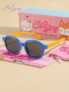 SIYANG SI YANG Brand New Outdoor UV Protection Children Polarized Silicone Sunglasses, Colorblock Fashion Versatile Sunshade Eyewear - Multicolor - View 5