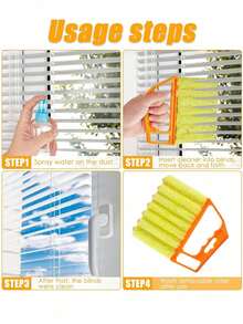 2pcs/Set Handheld Blind/Car Window Cleaner, Vent Cleaner, Curtain Duster With Removable Microfiber Cover For Convenient Cleaning, Air Conditioner, Car Vent, Fan Slot Cleaner, Home, School, Hotel, Christmas Cleaning Tool (2pcs/1pc Available) - Multicolor - View 5