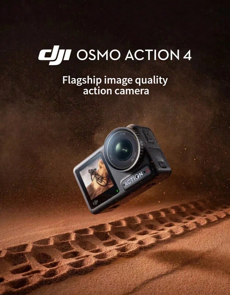 dji Osmo Action 4 運動攝影機 4K超穩超廣角 裸機深潛18米 前後觸控螢幕 騎乘滑雪vlog神器 戶外直播畫質天花板 (全新僅啟動) - 查看 1