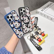 This Disney Mickey Mouse Pattern Lanyard Phone Case Features A Strong Magnetic Closure And Full Coverage Of Acrylic And TPU Material. It's Shockproof, Lightweight, And Suitable For IPhone17/16/11/13/15/15 Plus/15 Pro/15 Pro Max/12/14 Pro Max/11 Pro Max/12 Pro/12 Pro Max/13. It's A Popular Birthday Gift, Business Gift, Durable, Stain-Resistant, And Fingerprint-Resistant New Phone Case For Men And Women. It Also Includes A Mickey Mouse Phone Case And Mickey Mouse Doll Bracelet. Compatible With SamsungGalaxy S20, S21, S22, S23, And S24 Series. It's The Perfect Gift For Friends And Family. This Stylish Phone Case Is Fun, Lightweight, And Durable. IPhone17 Pro Max Phone Case, Minnie Phone Case. - Trong sáng - Xem 4