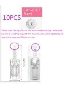 10pcs Disposable Replacement Needle Tips, 12/36/42 Pins/Round Nano 5D Bent Head Microneedle, Suitable For MYM/M5/M7/N2/A6/A1/E30, Individually Sealed Packaging - Multicolor - View 11