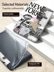 Ayotu 这款都市建筑与豹纹图案的平板电脑保护套兼容 iPad Air 8 (M4) 2026 (11/13 英寸)、Air 11 英寸 M3 2025 / M2 2024、Air 第五代 2022、(A16) 11 英寸第十一代 2025，也兼容三星 Galaxy Tab 和 Kindle Paperwhite 第十二代 2024。透明背壳，时尚图案保护套，支持自动休眠和唤醒功能，内置气囊保护，适合作为礼物或办公用品。 - 彩色 - 查看 9