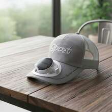 Breathable Baseball Cap Solar Powered Fan Hat Baseballs Hat For Men Women, USB Rechargeable Sun Protection Hat For Outdoor - Grey - View 3