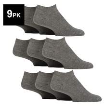 Gentle Grip Gentle Grip - 9 Pack Mens Diabetic Trainer Socks Extra Wide Socks For Swelling - 灰色 - 查看 1
