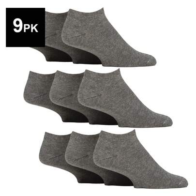 Gentle Grip Gentle Grip - 9 Pack Mens Diabetic Trainer Socks Extra Wide Socks For Swelling