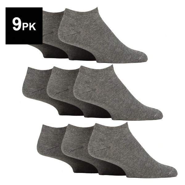 Gentle Grip Gentle Grip - 9 Pack Mens Diabetic Trainer Socks Extra Wide Socks For Swelling