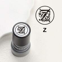 1pc Black Photosensitive Stamp, Automatic Re-Inking, 26 English Letters, Retro Cursive Font, Suitable For Scrapbooking, Greeting Cards, Gift Packaging, Etc. - L - View 24