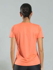 FITNATION Fitness T-Shirt With DRYFIT Technology For Quick Sweat Drying, Ideal For All Sports. - Salmon - View 4