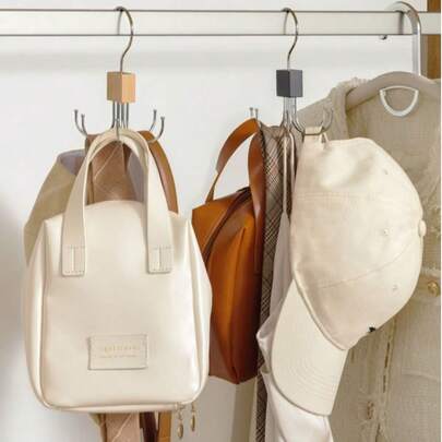 6 Móc Treo Quần Áo, Móc Treo Tủ Quần Áo Xoay 360°, Giá Treo Đa Chức Năng Có Thể Xoay Để Treo Thắt Lưng, Khăn Khăn, Túi Xách, Giá Lưu Trữ Tiết Kiệm Không Gian Cho Tủ Quần Áo, Phòng Ngủ, Ký Túc Xá, Lối Vào, Phòng Tắm, Phụ Kiện Tổ Chức Nhà Cửa