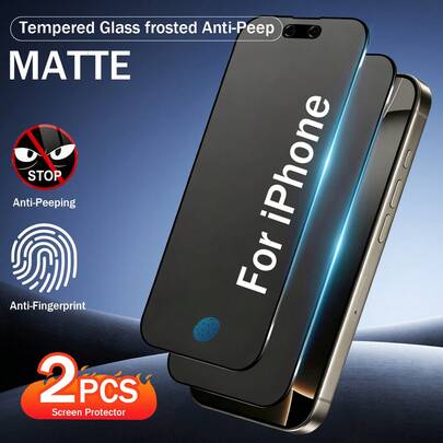 XINHONGYU Miếng dán màn hình mờ chống nhìn trộm cho iPhone 17 Pro Max/17 Pro/17 Air/17/16E/16 Pro Max/16 Pro/16 Plus/16/15 Pro Max/14 Pro Max/13 Mini/12/11/XS Max/XR/8+/7 Plus Series, Chống nhìn trộm, Chống bám vân tay, Cảm ứng mượt mà, Không có điểm đen, Dễ dàng lắp đặt, Chống rơi vỡ, Chống chói.