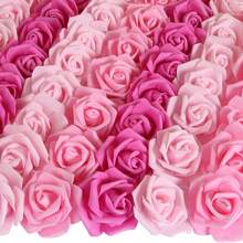 10/20/30/50Stems/Sets Pink Artificial Flowers, Simple PS Foam Decorative Flowers, Home Decor (OPP Packaging). - Pink - View 6