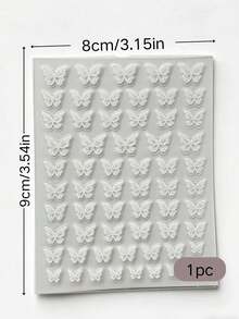 1pc Sweet Girl 3D Butterfly Face Sticker, Mermaid Round Bead Face Rhinestone Sticker, Photography Atmosphere Makeup Accessory, Hanfu Makeup Face Rhinestone Decor, Creative Makeup Styling Decoration Tool,Concert Look,Face Gems - Multicolor - View 4
