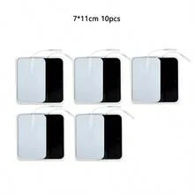 7*11厘米电极片，2.0毫米孔径自粘无纺布电极片，适用于EMS治疗按摩器 - 白色 - 查看 9