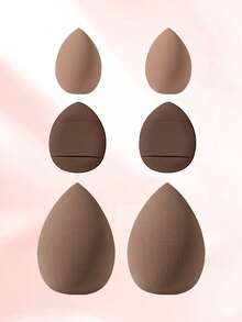 16PCS Makeup Tools Set Including:3PCS Triangle Powder Puffs+3PCS Makeup Sponges+3PCS Mini Air Cushion Powder Puffs+3PCS Mini Makeup Sponges+1pc Makeup Brush Cleaning Tools+3PCS Facial Cleansing Sponges - Brown - View 12