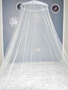 Mosquiteiro para berço/cama infantil com estrelas que brilham no escuro (1 unidade), mosquiteiro suspenso para berço, dossel para cama infantil, estilo princesa branca, adequado para camas de 1,5 m, para uso diário. - Multicolorido - Ver 6