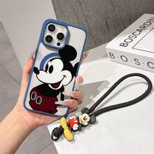 This Disney Mickey Mouse Pattern Lanyard Phone Case Features A Strong Magnetic Closure And Full Coverage Of Acrylic And TPU Material. It's Shockproof, Lightweight, And Suitable For IPhone17/16/11/13/15/15 Plus/15 Pro/15 Pro Max/12/14 Pro Max/11 Pro Max/12 Pro/12 Pro Max/13. It's A Popular Birthday Gift, Business Gift, Durable, Stain-Resistant, And Fingerprint-Resistant New Phone Case For Men And Women. It Also Includes A Mickey Mouse Phone Case And Mickey Mouse Doll Bracelet. Compatible With SamsungGalaxy S20, S21, S22, S23, And S24 Series. It's The Perfect Gift For Friends And Family. This Stylish Phone Case Is Fun, Lightweight, And Durable. IPhone17 Pro Max Phone Case, Minnie Phone Case. - 無色 - 查看 6